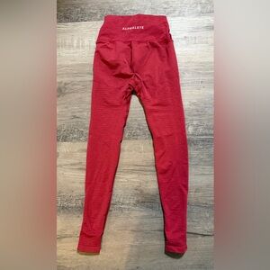 Alphalete Womens Small OG Revival Leggings Red High Rise Compression Size Small